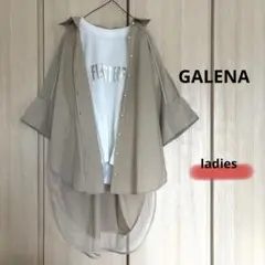 GALENA ベージュ 半袖 シャツ