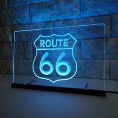 No.N005-2 A4 ルート66 LED ネオン サイン 看板 スタンド