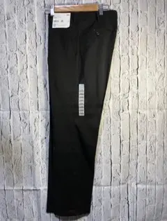 新品未使用ユニクロ感動パンツウールライク09Black79x85（丈詰73）