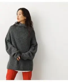 新品 ロデオクラウンズ レイヤード ハイネック ニット トップス セット グレー