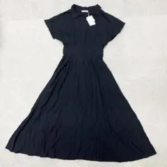 ★新品★ natural couture シャツワンピース　半袖　ブラック