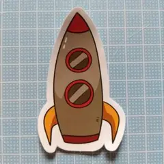 防水ステッカー　ロケット　宇宙　E2