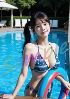 GB082【1点物】A4 ポスター AI リアル 写真 グラビア 彼女