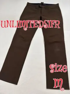 UNLIMITEDSIFR ストレッチ　チノパンツ　ブラウン　M　日本製