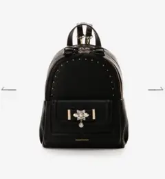 美品 Samantha Vega ビジューリボンリュック(小) ブラック