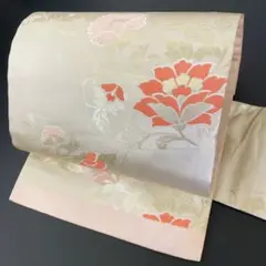 【春】13304b 九寸名古屋帯 唐花に鳳凰文様