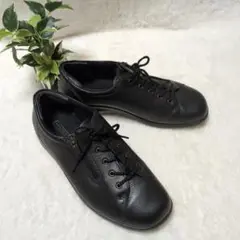 ✧極美品【アキレスソルボ】ウォーキングシューズ黒　コンフォート24.5