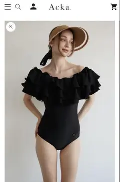 acka frill design swim wear 水着 Ameri VINTAGE - 【新品未開封】Acka frill design swim wear