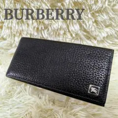 【美品】BURBERRY バーバリー 二つ折り 長財布 札入れレザー