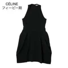 美品 CELINE セリーヌ フィービー期 ワンピース ノースリーブ ブラック