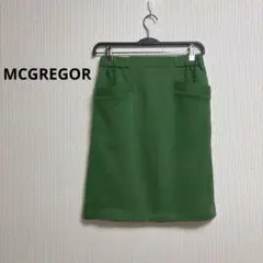 MCGREGOR⭐️グリーンミニスカート 前面ポケット付きスエット生地ウエストゴム