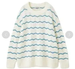 LiNoH クロシェットウェーブプルオーバーニット