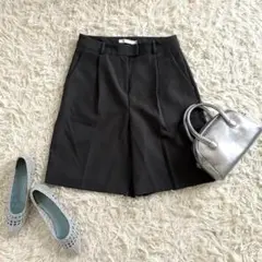 CLEAN クリーン タックハーフパンツ ワンタック グレー系 オシャレ キレイ