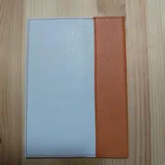 文庫本カバー 革製 オレンジ