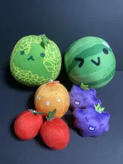 スイカゲーム　ぬいぐるみ　マスコット　6点セット