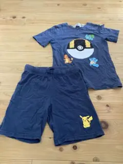 H&M ポケモンTシャツ＆パンツセット 8-9Y ¥1050→¥850値下げ！