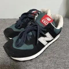 New Balance 574 ブラック/グリーン