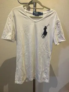 ポロバイラルフローレン　白　Tシャツ　刺繍ロゴ