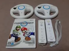 Wii マリオカート ソフト ハンドル 2個 リモコン 2個 セット