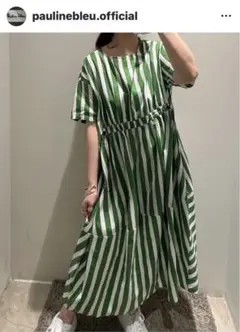 【新品】PaulineBleu ポリーヌブロー ロングワンピース 半袖 マキシ丈