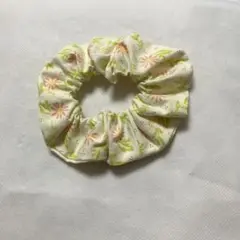 花柄布製シュシュ