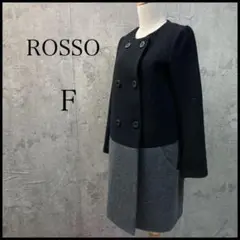 URBAN RESEARCHロッソノーカラーコートツートンカラー黒色グレー