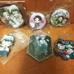 鬼滅の刃 でふぉめ アクリルキーホルダー珠代&愈史郎　缶バッジおまとめ6点セット