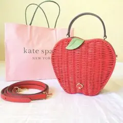 ケイトスペード りんご アップル ショルダーバッグ ハンドバッグ ストロー