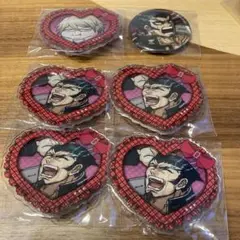 ダンガンロンパ　弐大猫丸　十神白夜　ハート型アクリルバッジ　缶バッジ　エビテン