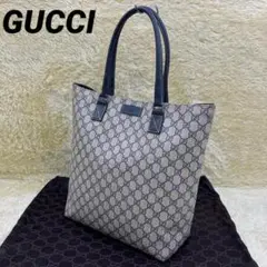 【ネイビーGUCCI】トートバッグ PVC GGスプリーム A4 肩掛