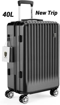 ✨海外旅行に❣️【New Trip】ブラック Sサイズ 40L ストッパー付軽量