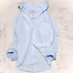 美品　フランクアンドアイリーン　コットンシャツ 　ライトブルー　バリー 　XXS