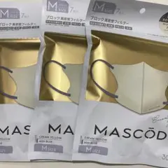 MASCODE マスコード 3Dマスク クリームイエロー M ×3