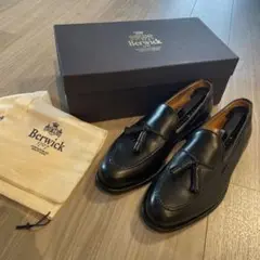 Berwick ブラックタッセルローファー 専用袋・箱付き 26.5