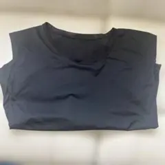 黒 メッシュ クルーネックTシャツ
