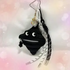No.5021 じゃらじゃらキーホルダー　パラコード　モンスター　ジップポーチ