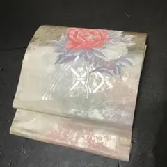 正絹 名古屋帯 牡丹