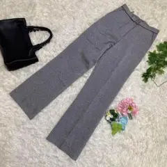 極美品　ソニアリキエル　カジュアルパンツ　グレー　シルク　ポリエステル　36 S