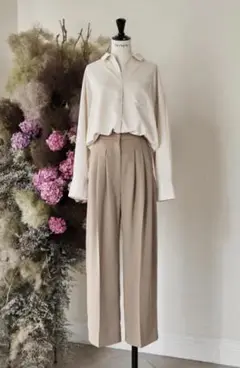 パンツ herlipto SoHo Wide-Leg Pants ecru SoHo Wide-Leg Pants
