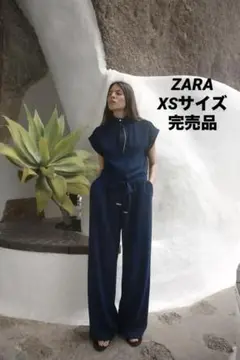 ZARA ザラ ベルト付きクレープジャンプスーツ XS　完売品