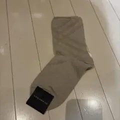 BURBERRY カシミヤ混 ソックス 21〜22 口ゴムゆったり 福助