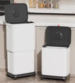 【開封済・未使用】昇降式ゴミ箱 容量自由調節25L/45L フタ付き