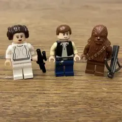 LEGO スター・ウォーズ 　ミニフィグ　ハンソロ　レイア　チューバッカ