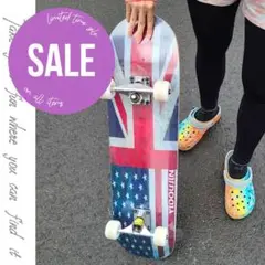 【完成品】大特価!スケートボード 31インチ ABEC7ベアリング採用 国旗