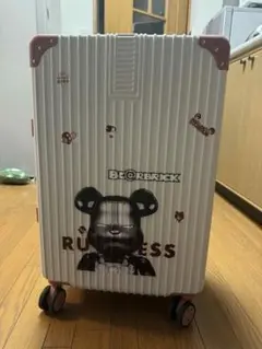BE@RBRICK 中型スーツケース ホワイト・ピンク