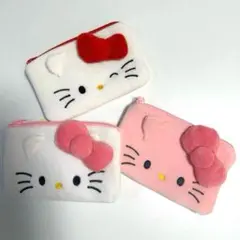 【新品未使用】韓国ダイソー ハローキティ コインケース ポーチ 3点セット