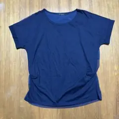 美品 N.Y.C.C 半袖トップス 紺 背中切替デザイン Mサイズ