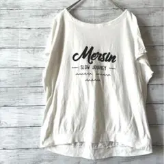 【リップスター】 LIPSTAR 半袖Tシャツ 白 M相当 ボートネック
