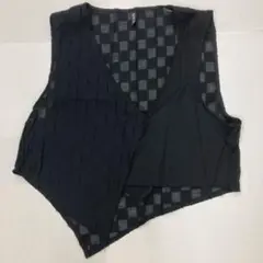 レディース　ジレ　ベスト　ブラック