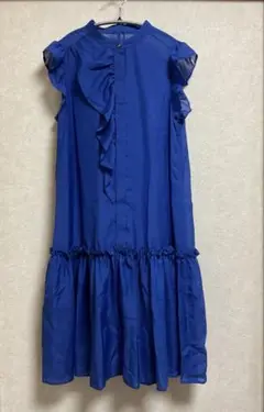 新品未使用★定価29,800円★フェンネル★フリルワンピース ★ブルー系